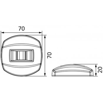 Luce di via NEMO - poppa 135°, montaggio verticale